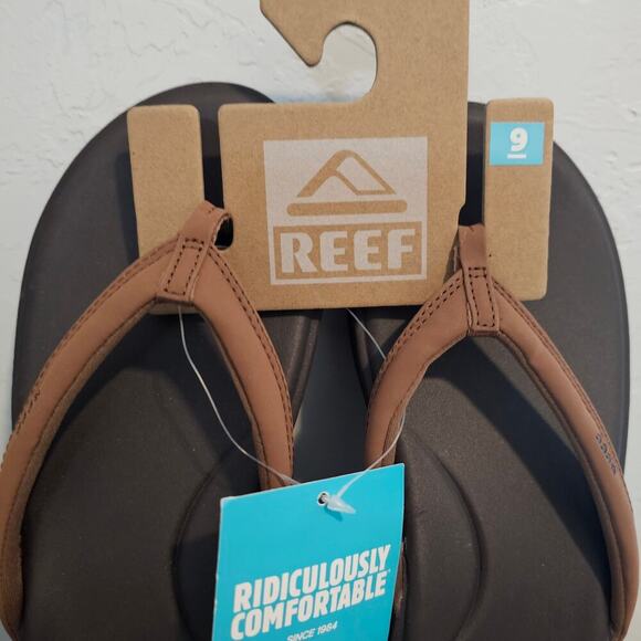 Reef Cushion Cloud Sandals Women Size 9 Expresso Brown Comfort Flip Flops Beach - Picture 2 of 9